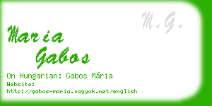 maria gabos business card