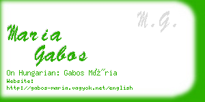 maria gabos business card